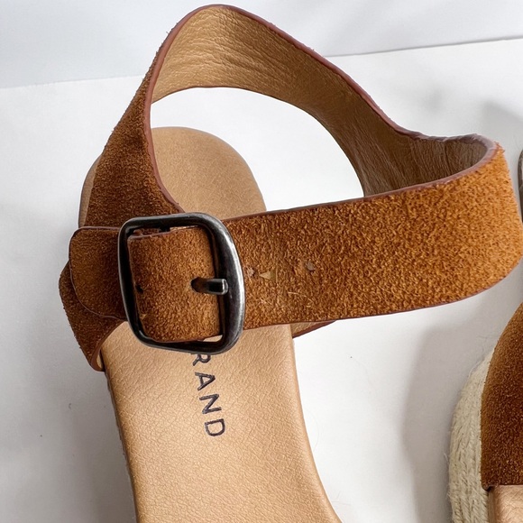 LUCKY BRAND Espadrille Naveah Wedge Sandal Size 7.5 Ankle Strap Buckle Casual - Picture 5 of 11